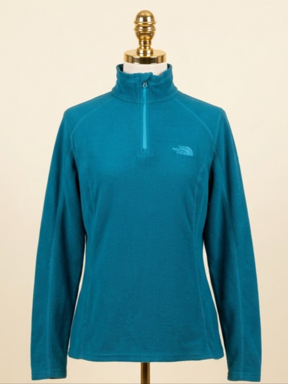 THE NORTH FACE Deep Ocean Teal Polartec Classic 1/4 Zip Fleece Top - Size M